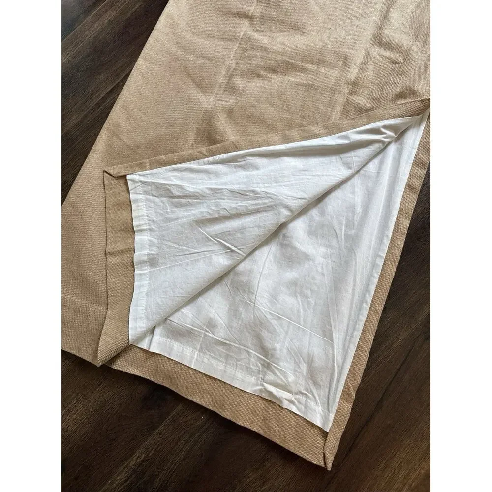 POTTERY BARN Peyton Linen Lined Chestnut Curtain Panel 50”x108” Minor Sun Fading
